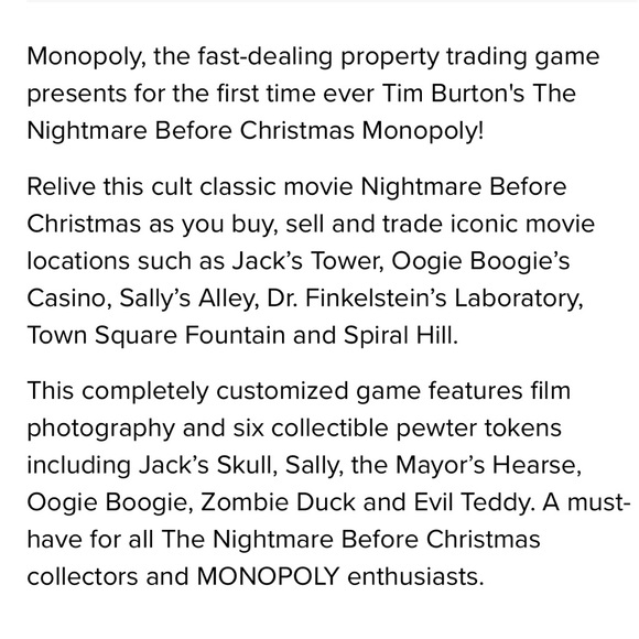 RARE! SEALED! Nightmare Before Christmas Monopoly - Picture 6 of 7